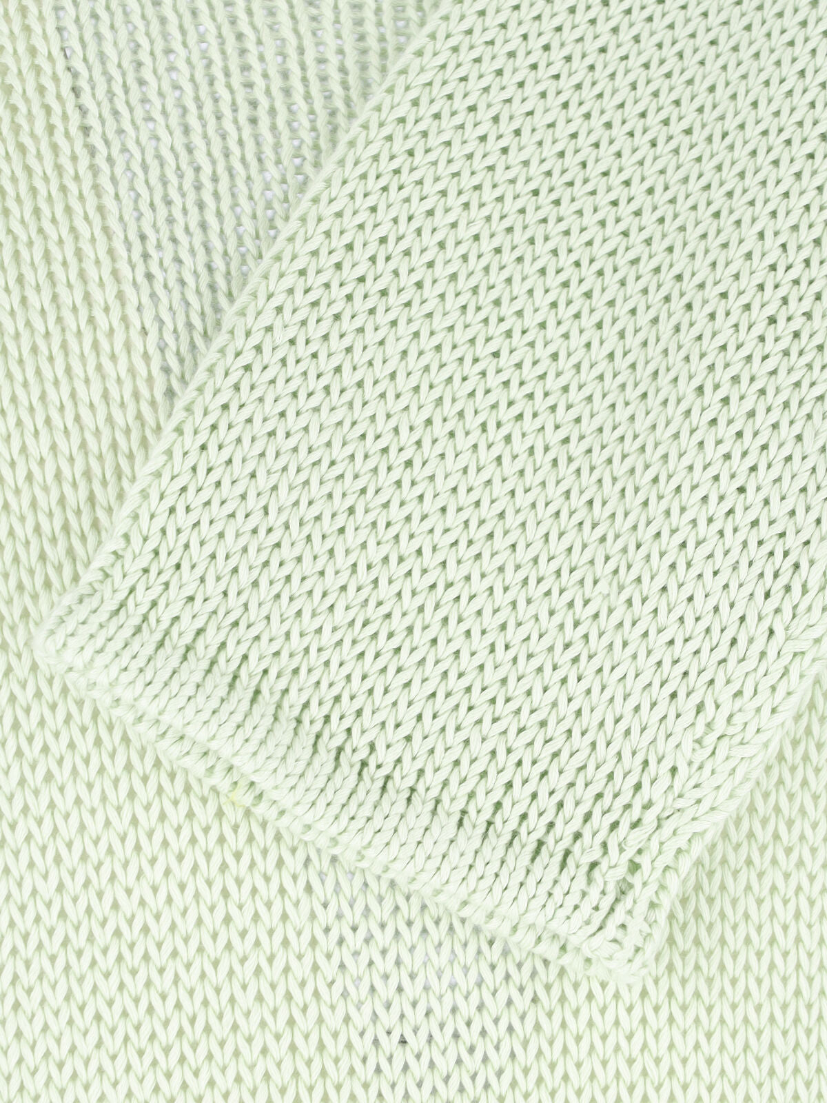 Green Round Neck Linen Blend Sweater