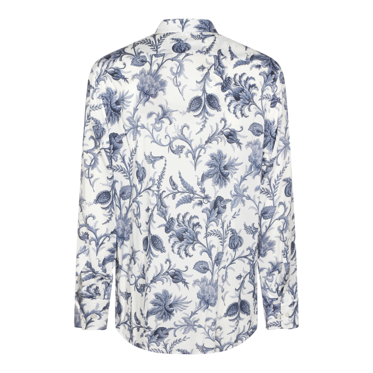 Intricately Patterned Long-Sleeve Shirt with Classic Collar