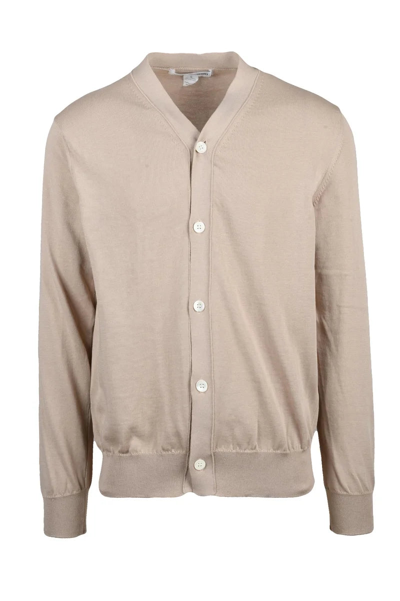 Cotton Blend Cardigan - Beige