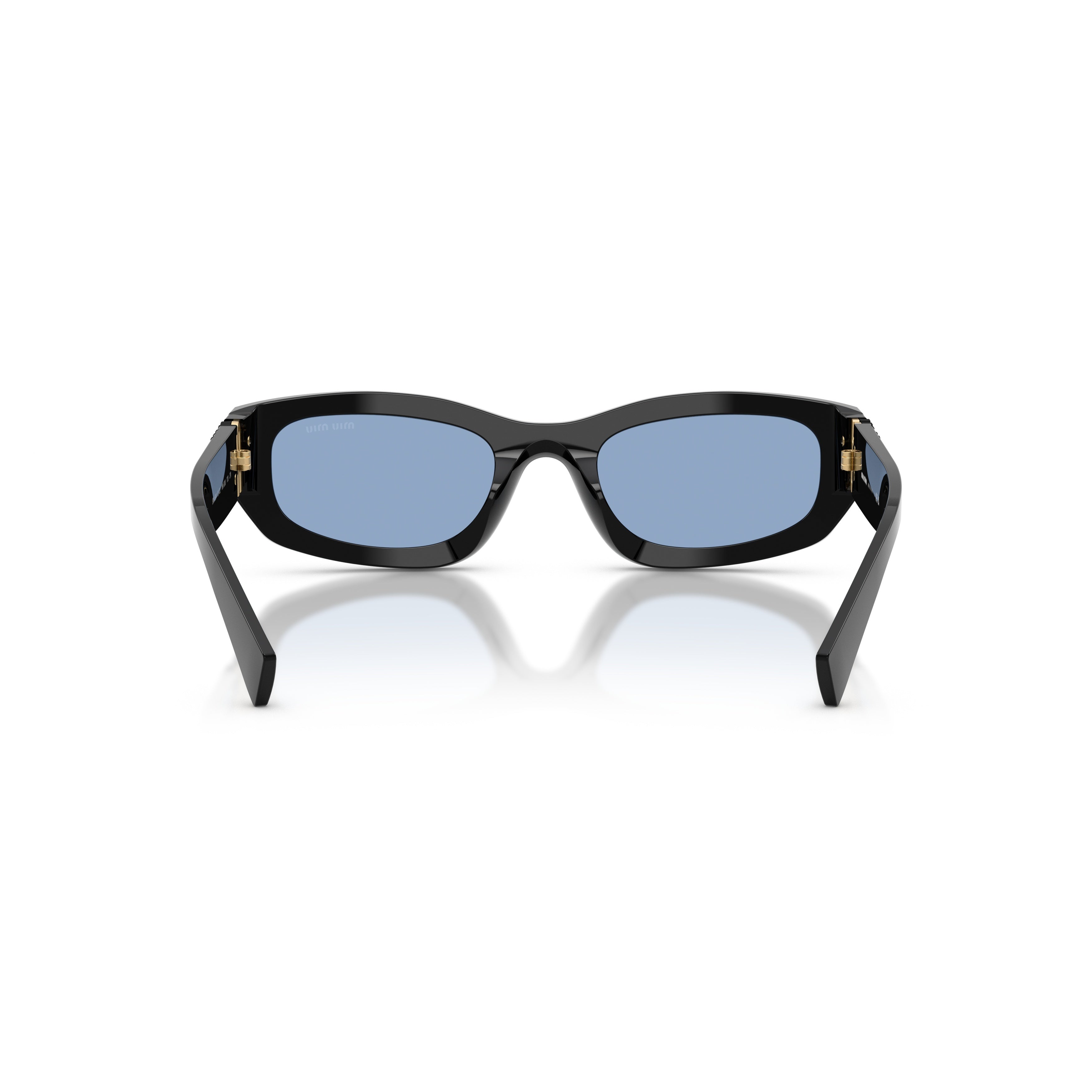 Rectangular Sunglasses With Blue-Tinted Lenses And Logo Detail
