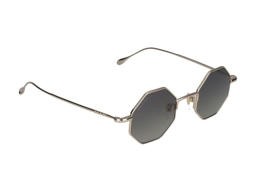 Okulary przeciwsłoneczne Gucci GG1814S 001 złoty złoty szary 41/22/145