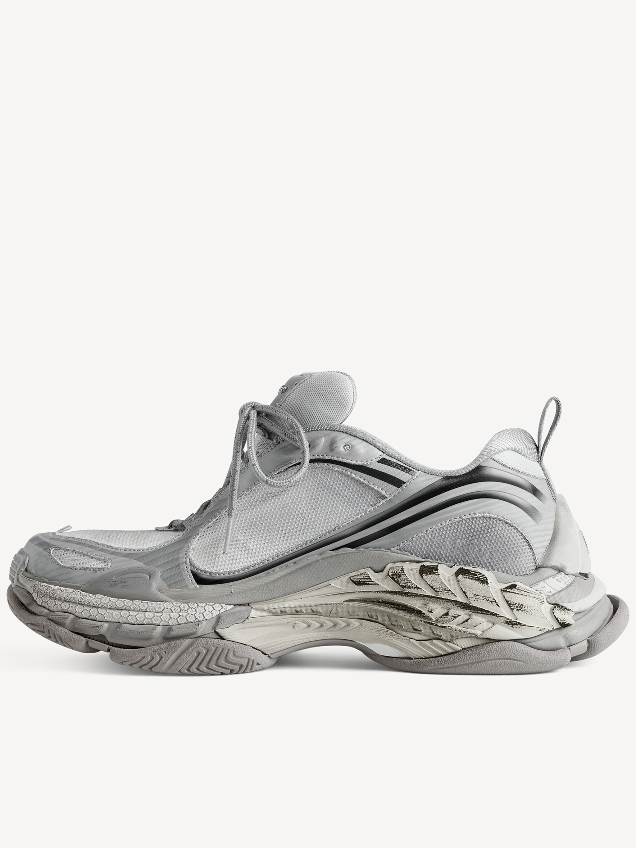 Grey Triple S Chunky Layered Sneakers