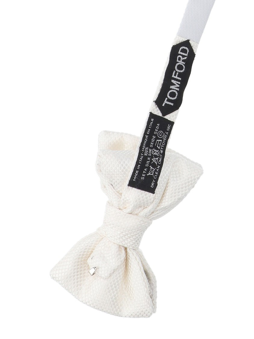 Silk Bow Tie White