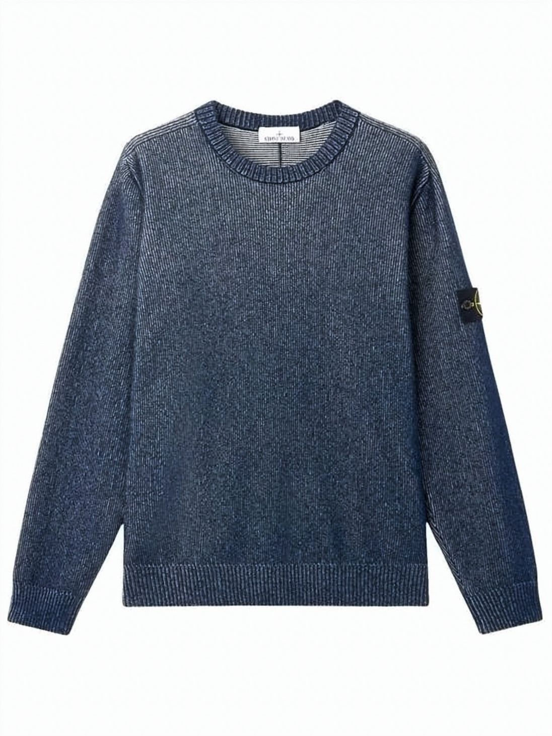 Textured Knit Sweater with Distinctive Sleeve Patch