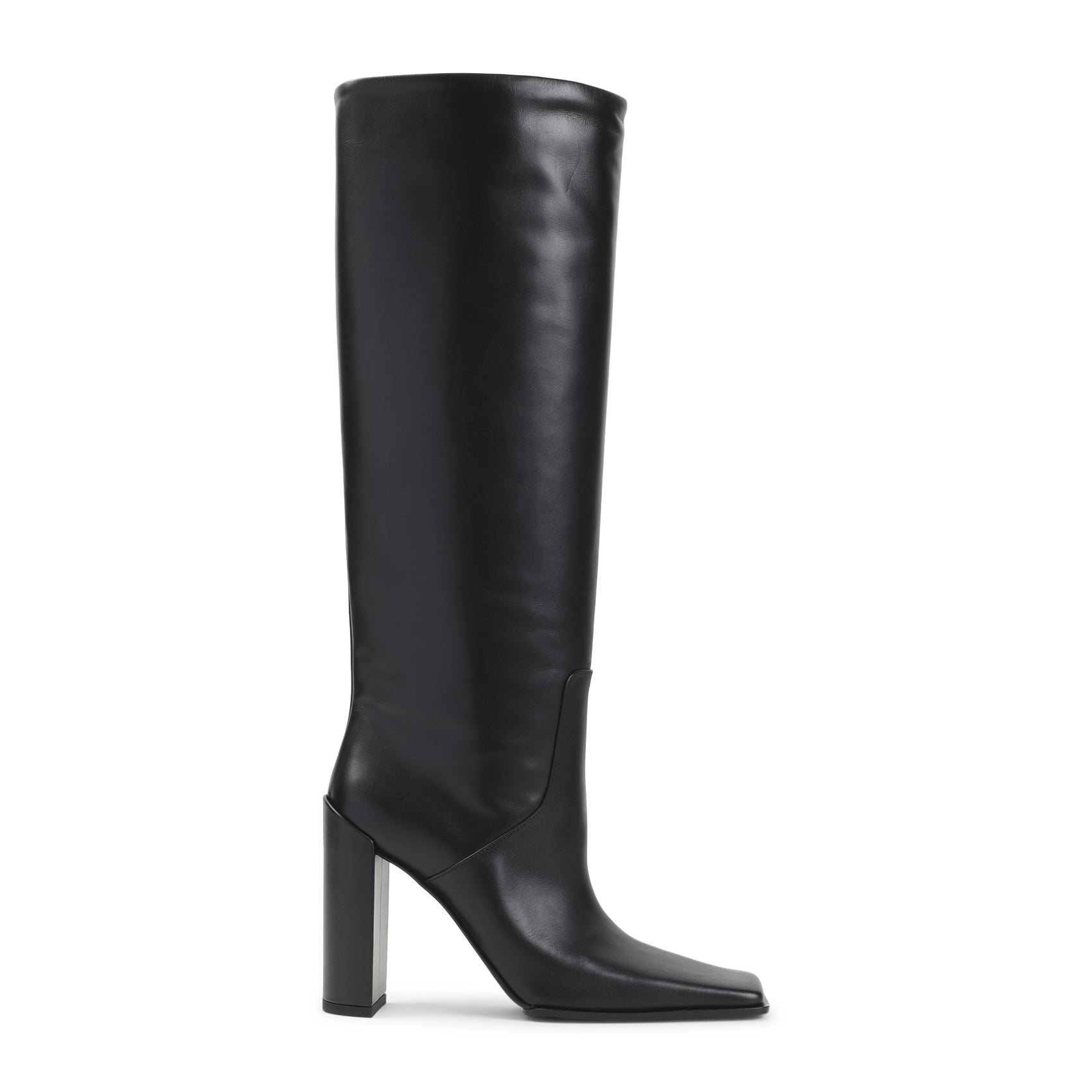 Black Calf Leather Ankle Boots