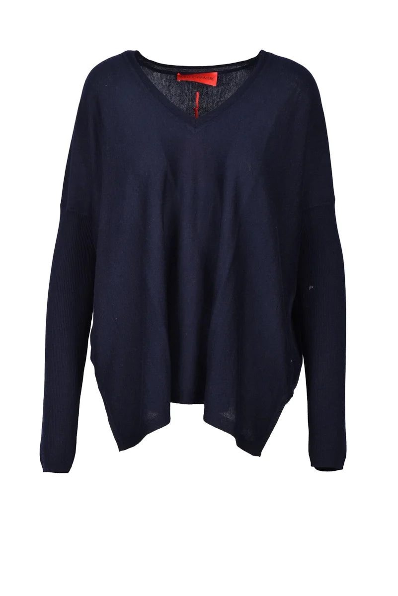 Silk and Cashmere Sweater - Midnight Blue