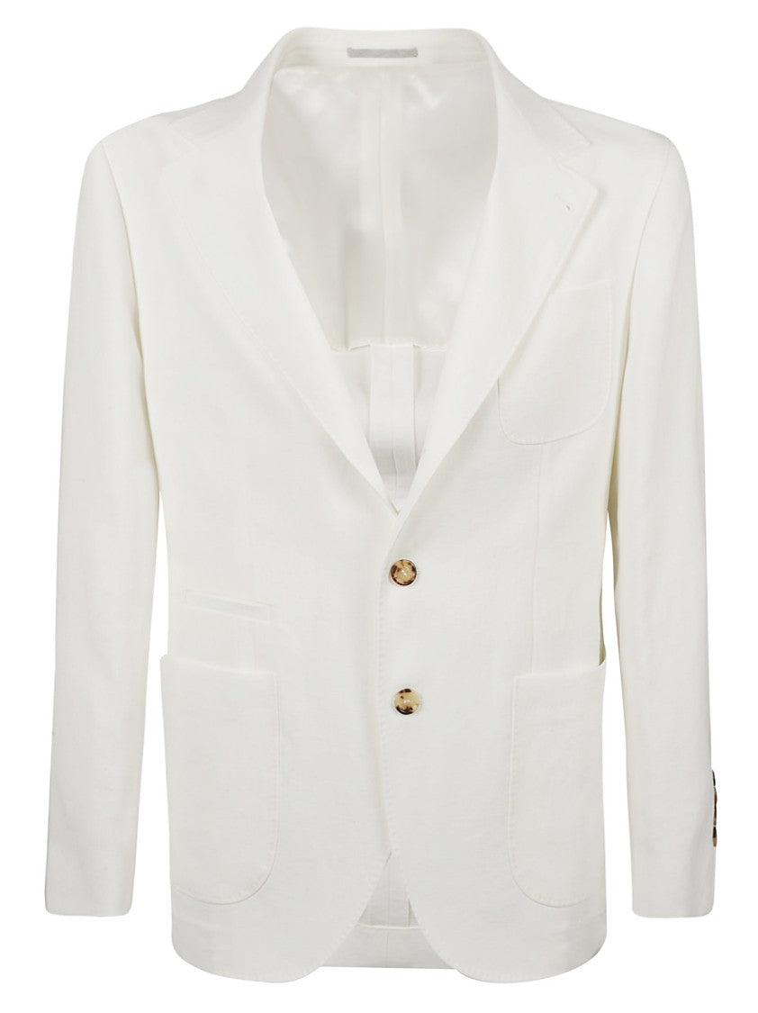 White Tailored Linen Jacket