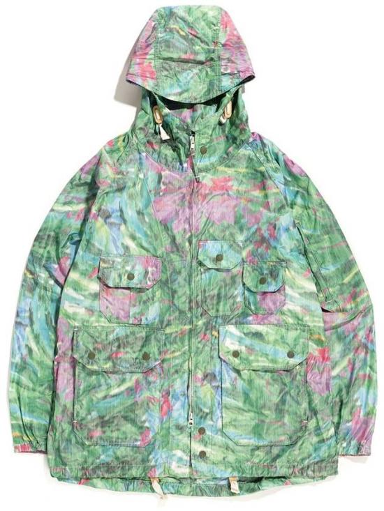 Casual Jacket with Abstract Pattern and Functional Design