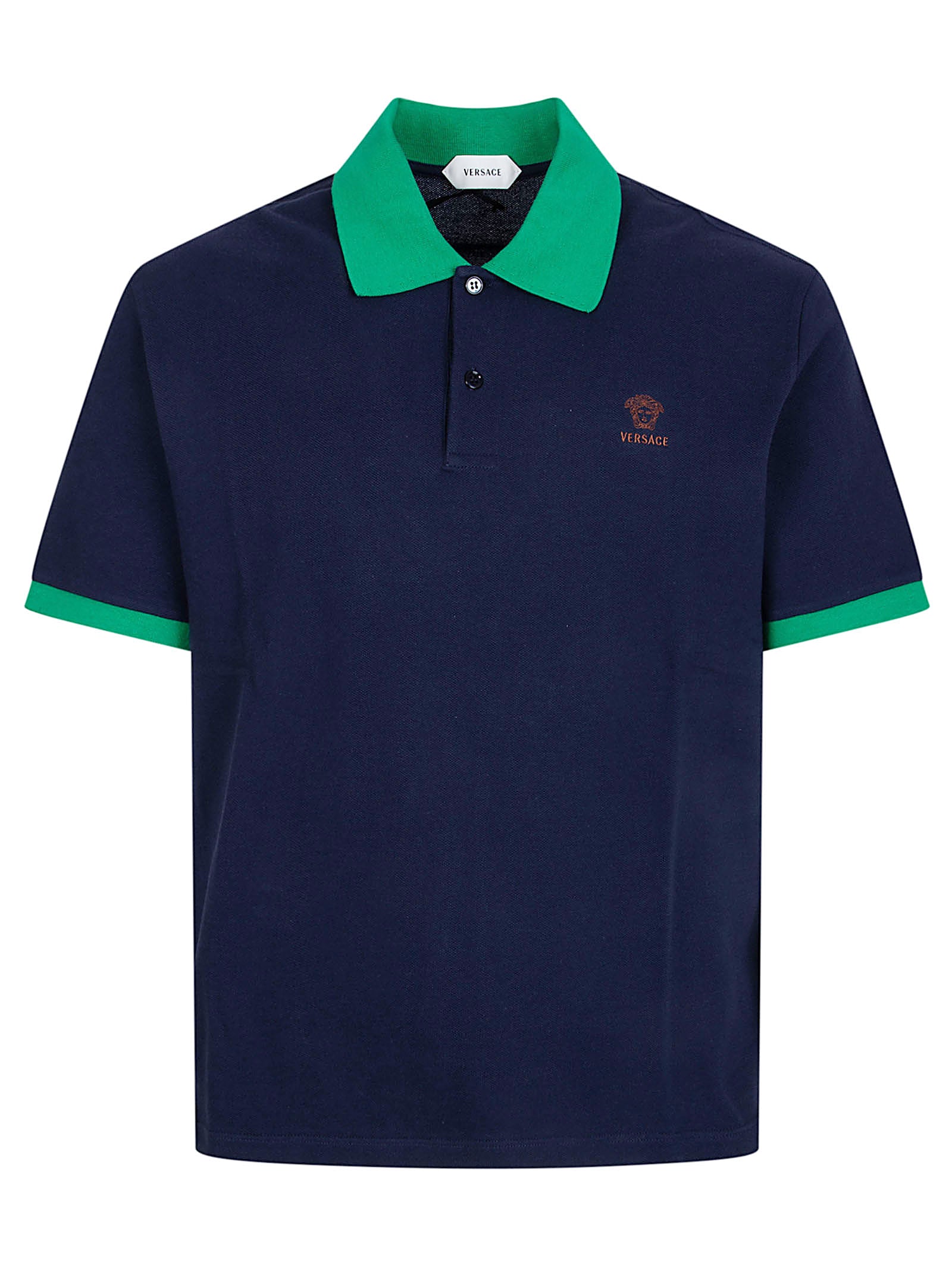 Refined Polo Shirt in Breathable Cotton Piqué with Contrasting Details