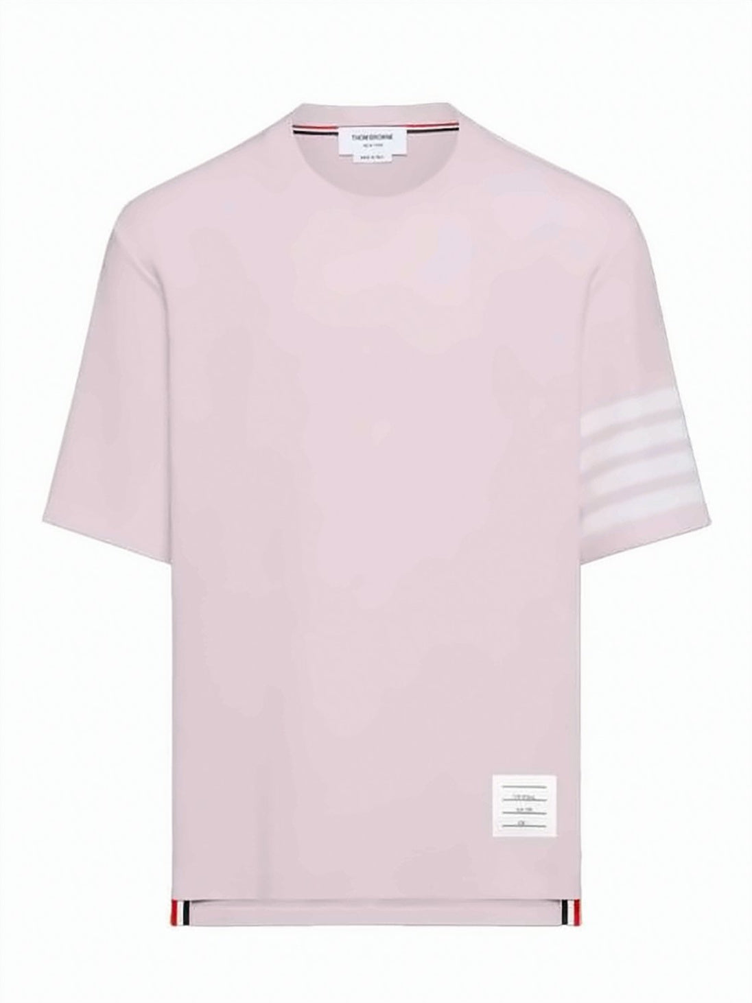 Short-Sleeved T-Shirt with Tricolor Ribbon Detail