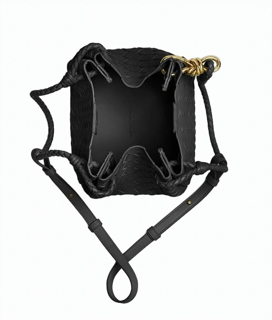 Intricate Woven Small Shoulder Bag with Braided Handle