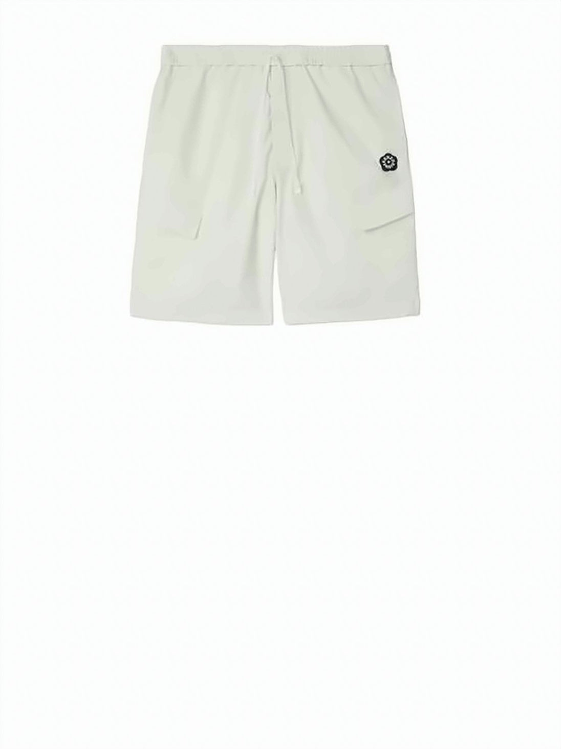 Neutrals Minimalist Elastic Waist Drawstring Shorts