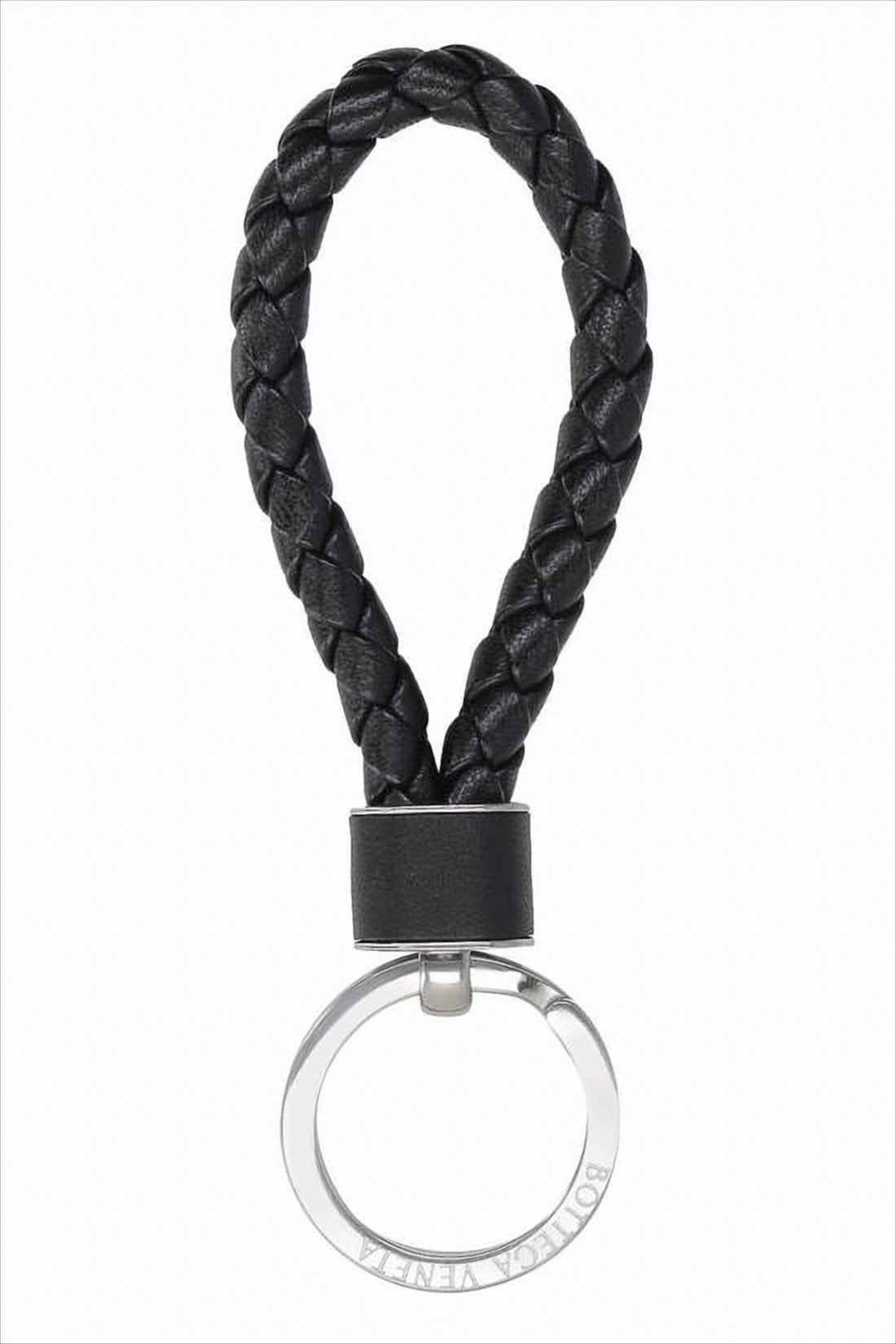 Braided Lambskin Leather Keyring