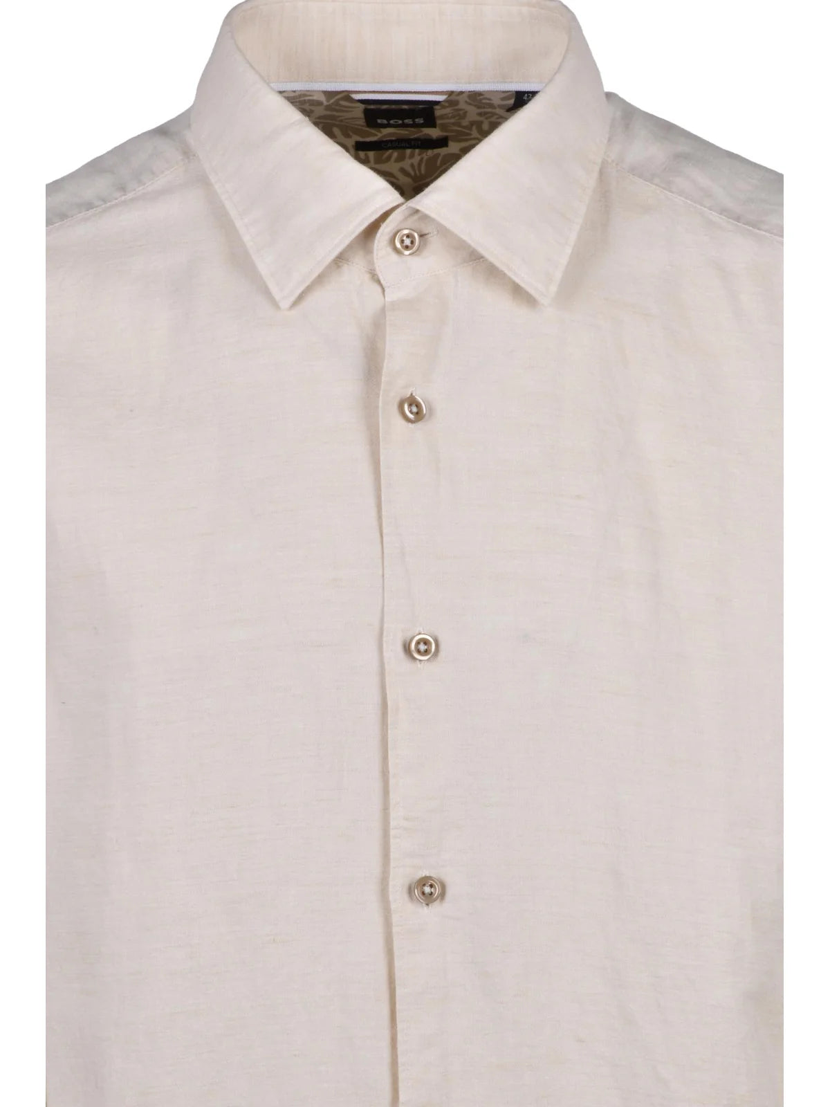 Cotton Linen Shirt Casual Fit - White