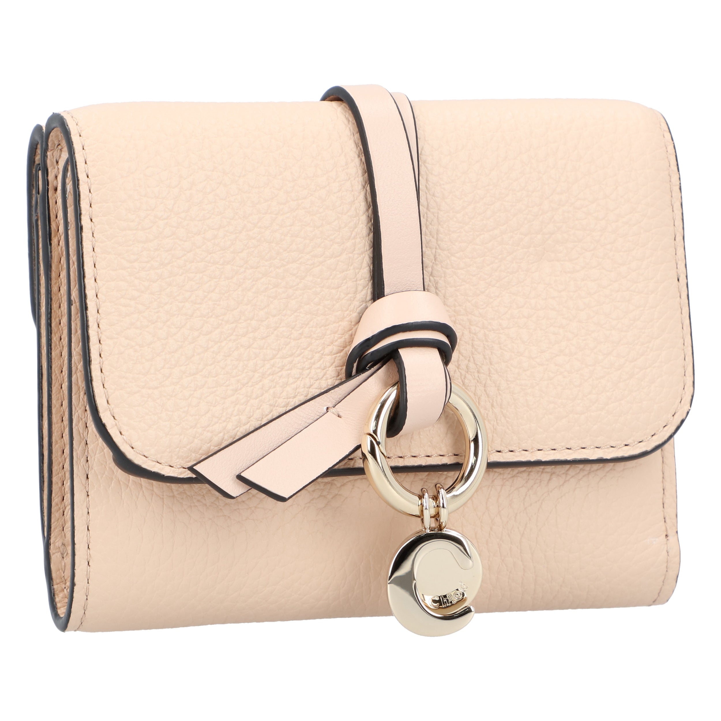 Tri-Fold Wallet Alphabet Beige