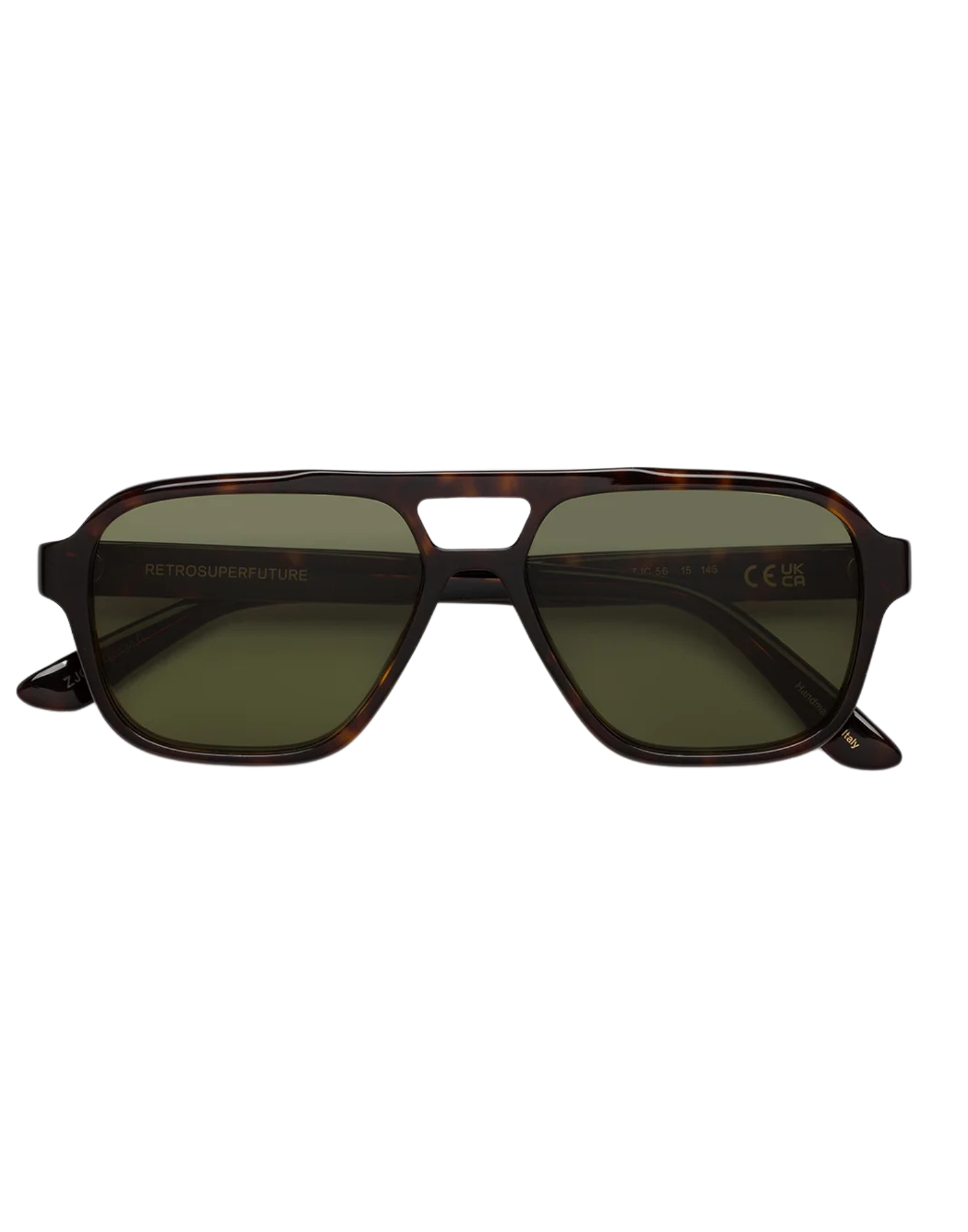 Rectangular Acetate Sunglasses With Cut-Out Bridge