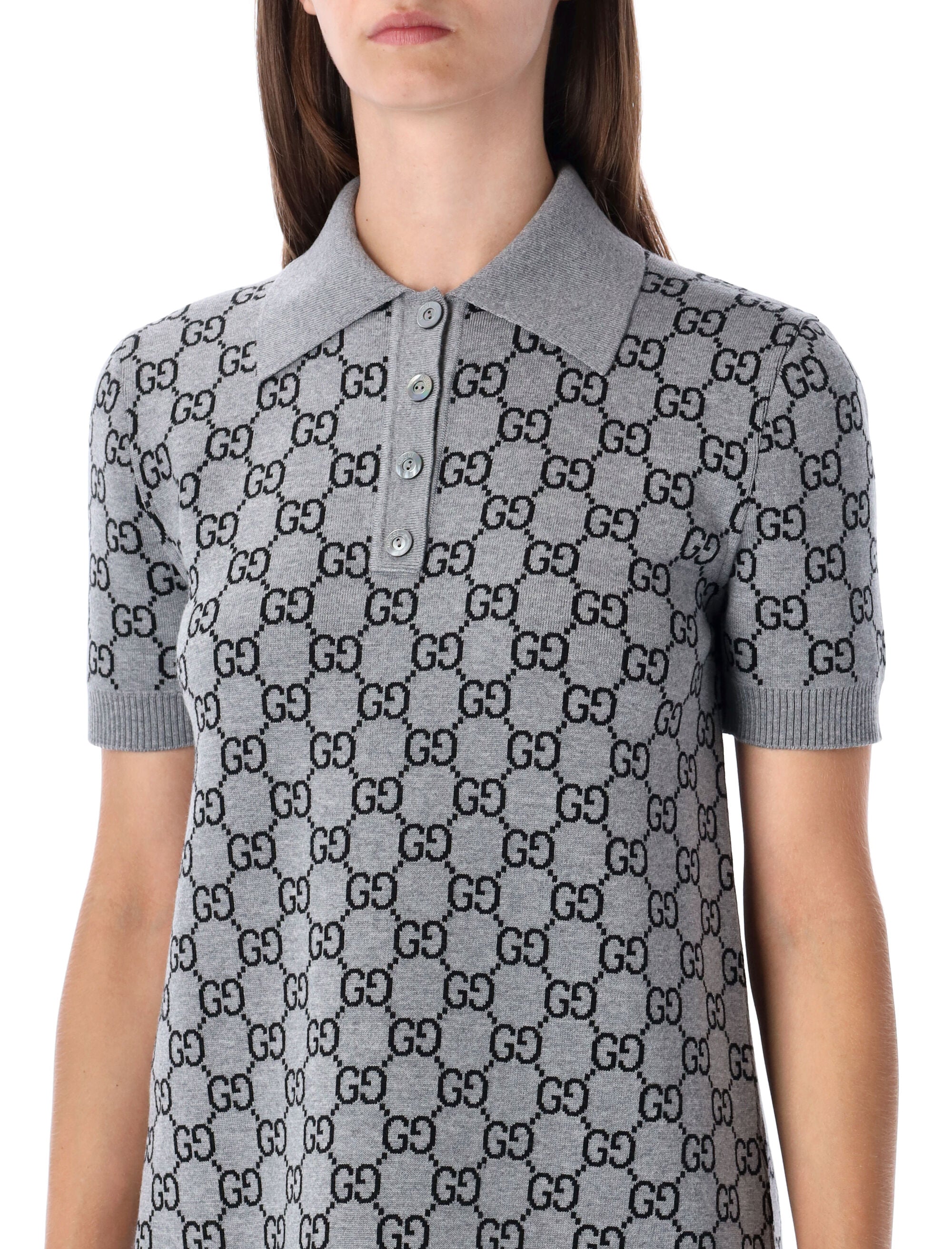 Gg Monogram Polo Reversible Mini Dress