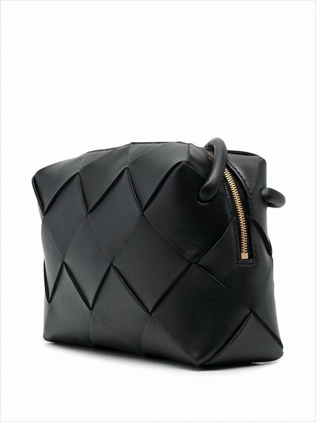 Rectangular Padded Lambskin Shoulder Bag