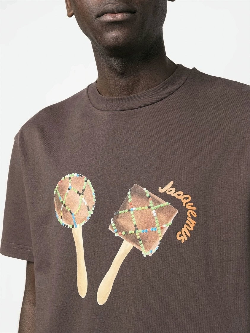 Relaxed-Fit Graphic Print Tee with Maraca Design