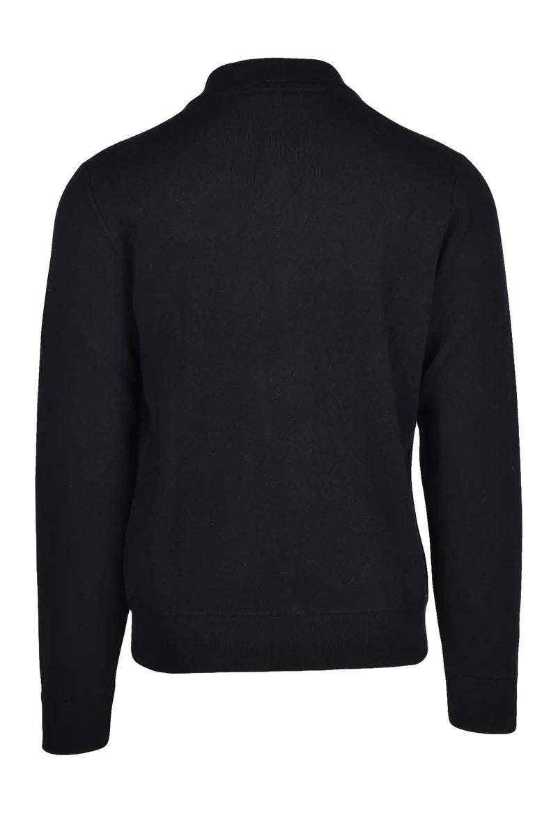 Polo Cardigan - Black