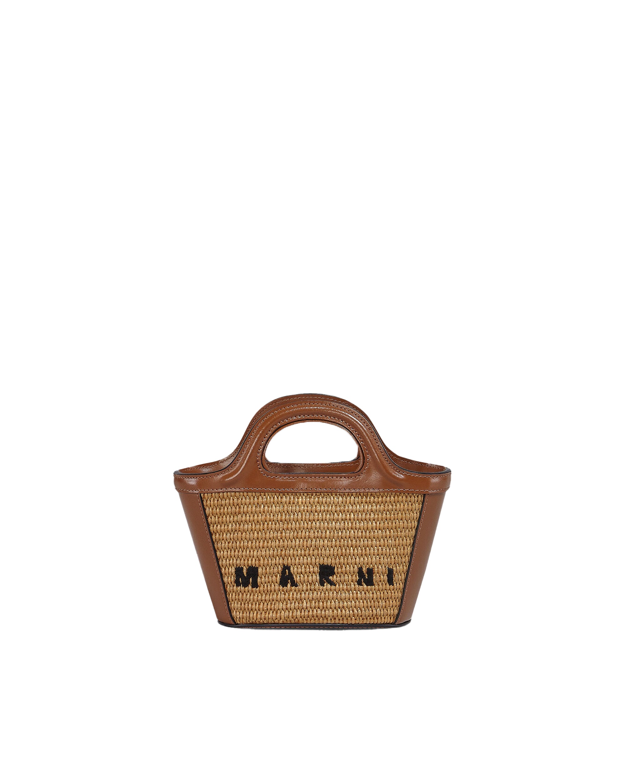 Brown Raffia-Effect Tropicalia Bag