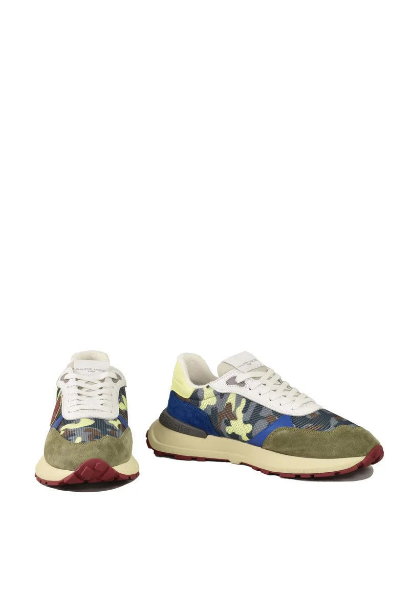 Leather Sneakers - Blue/Yellow