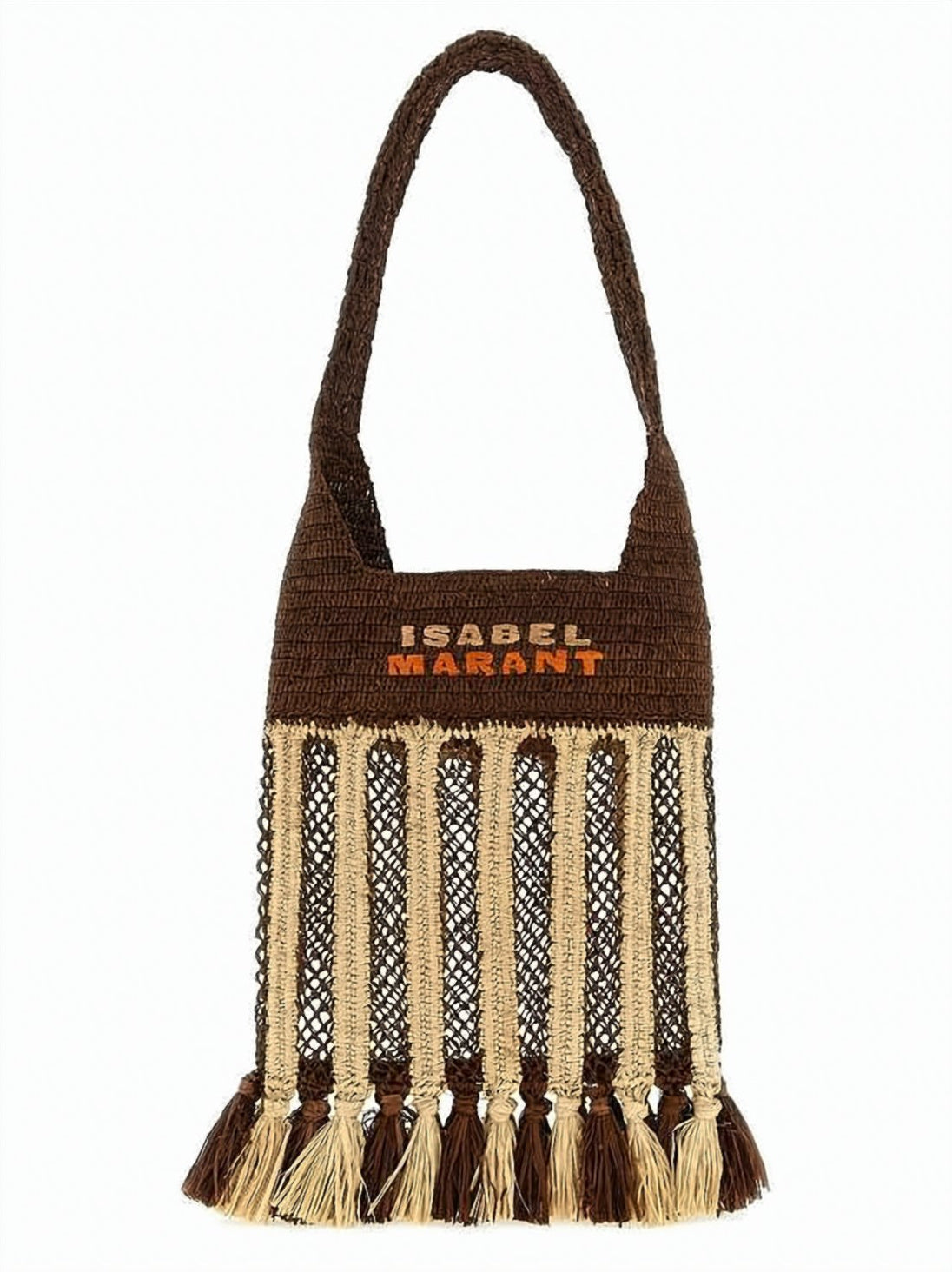 Raffia Woven Shoulder Bag with Tassel Accents