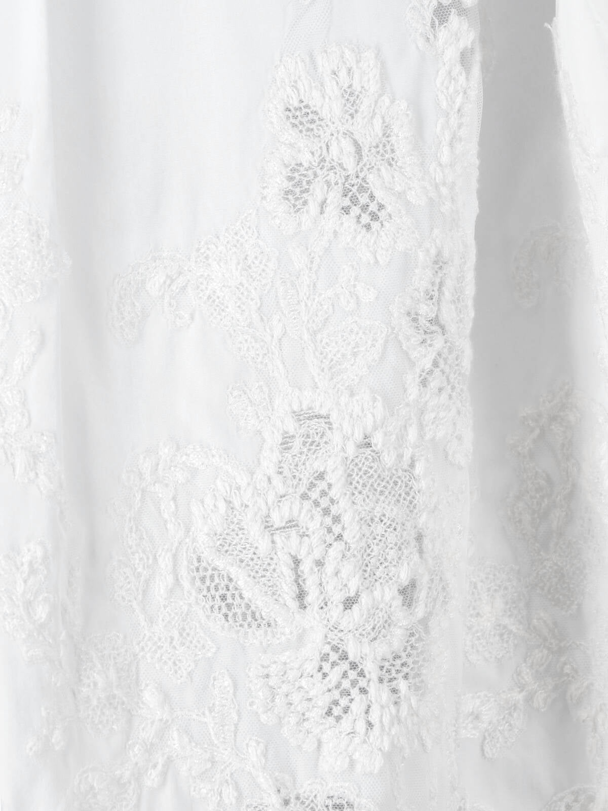 White Intricate Lace Detail Cotton Blouse