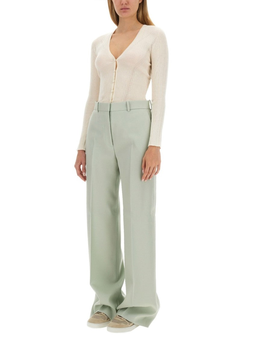 Fitted V-Neck Cardigan In Blend