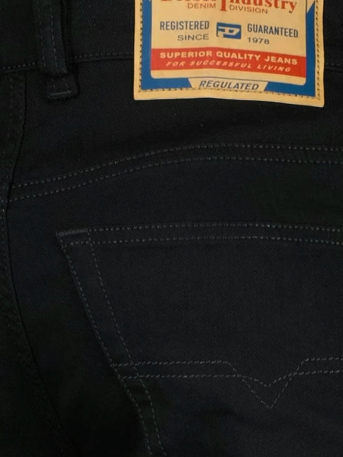 Straight-Leg Black Denim Pants