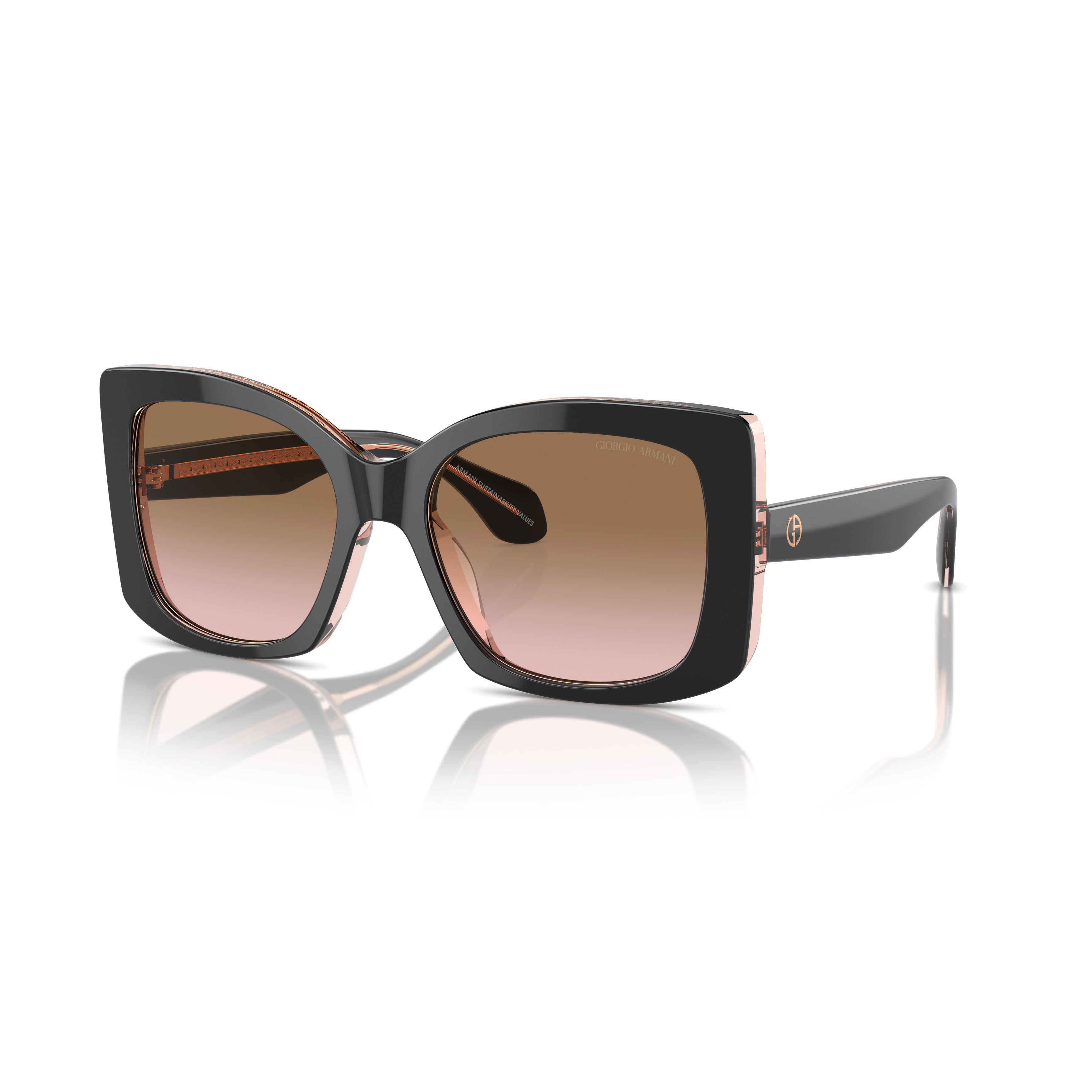 0ar8208u Oversized Square Acetate Sunglasses with Gradient Lenses