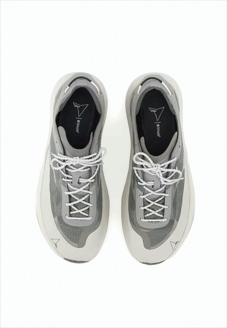 Textured Grey Sneakers with Layered Upper