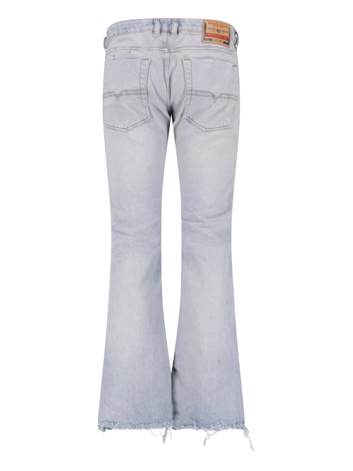 Light Blue Bootcut Jeans with Five-Pocket Design