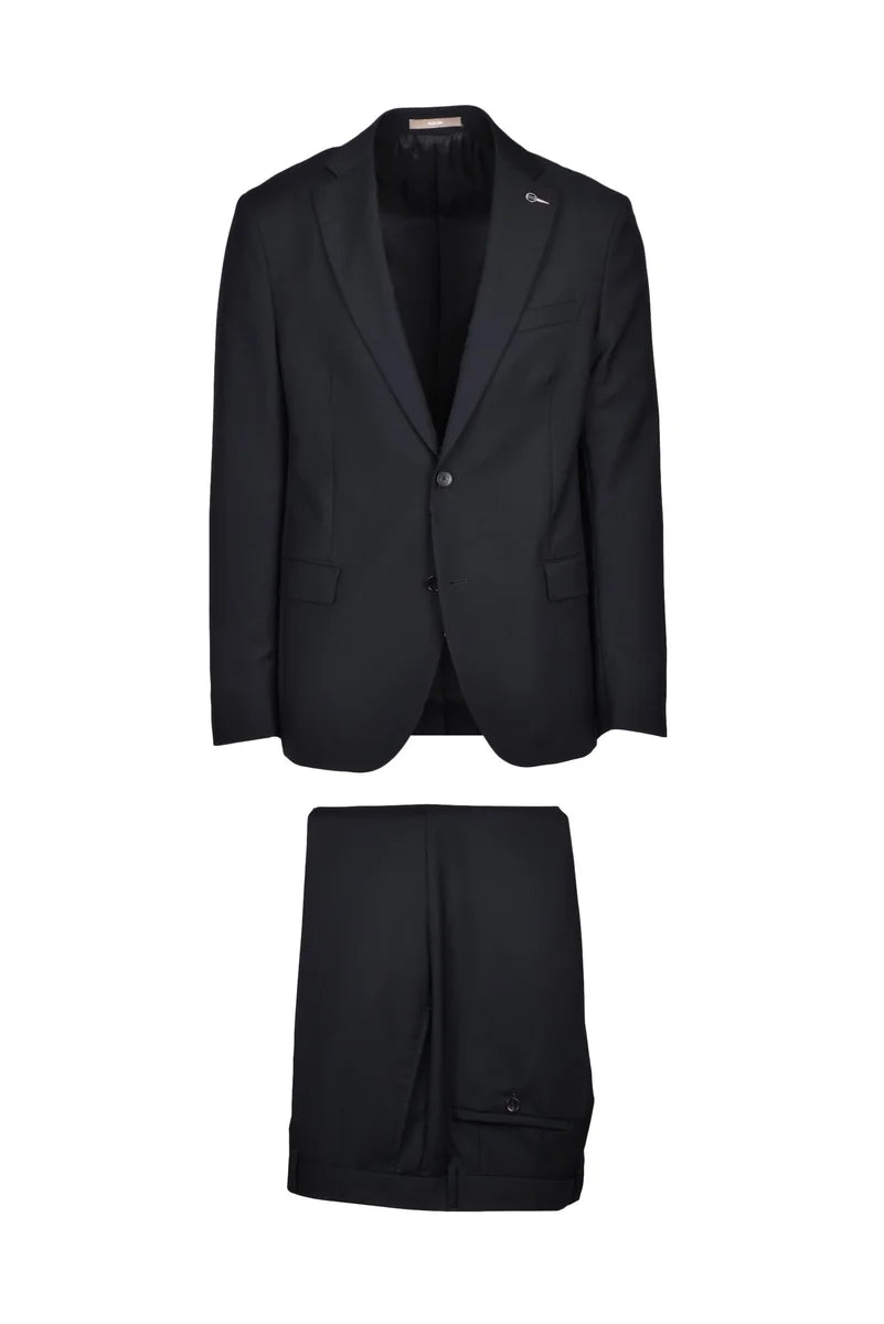 Men's Virgin Wool Suit - Black
