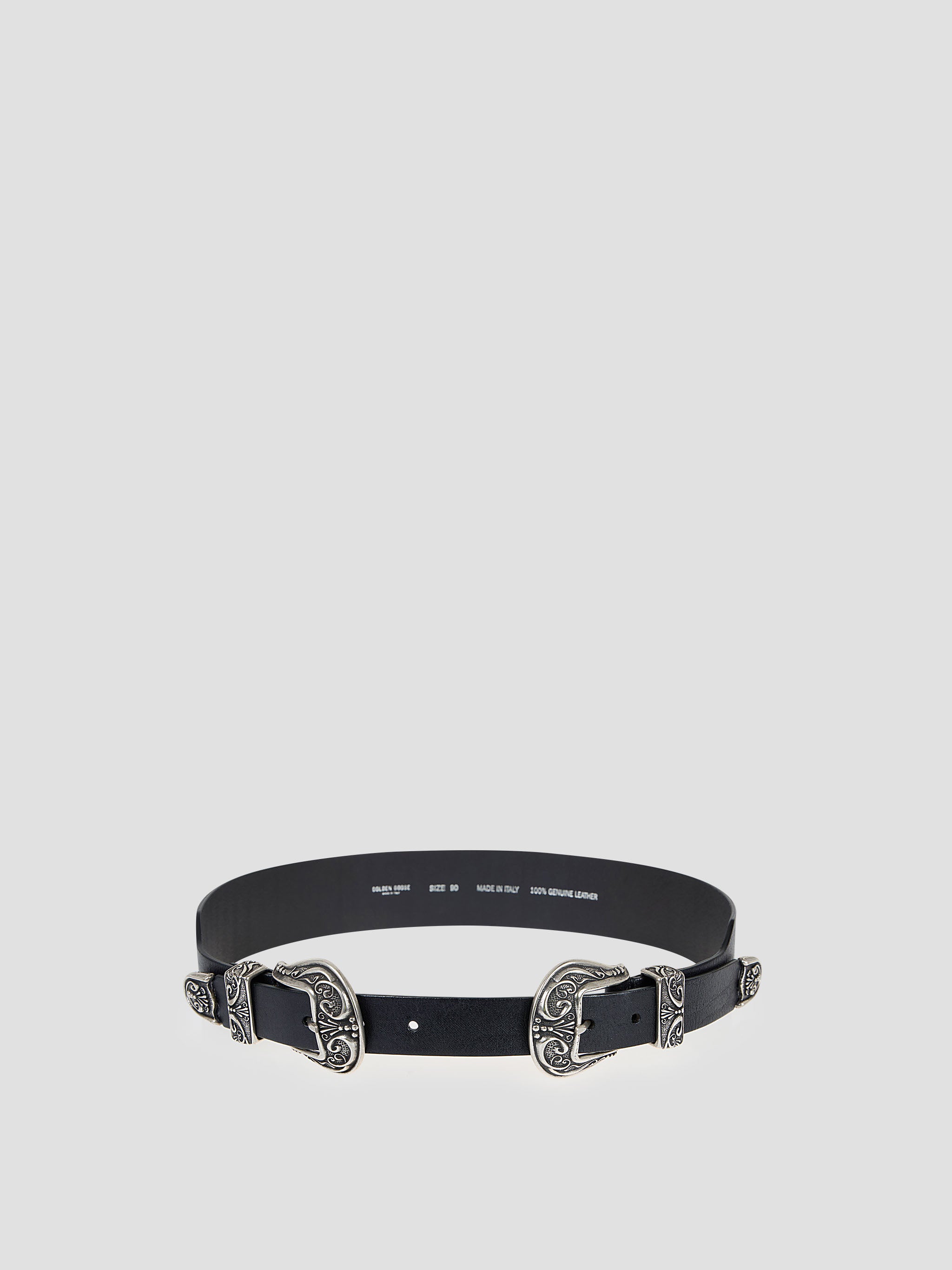 Double Buckle Leather Belt