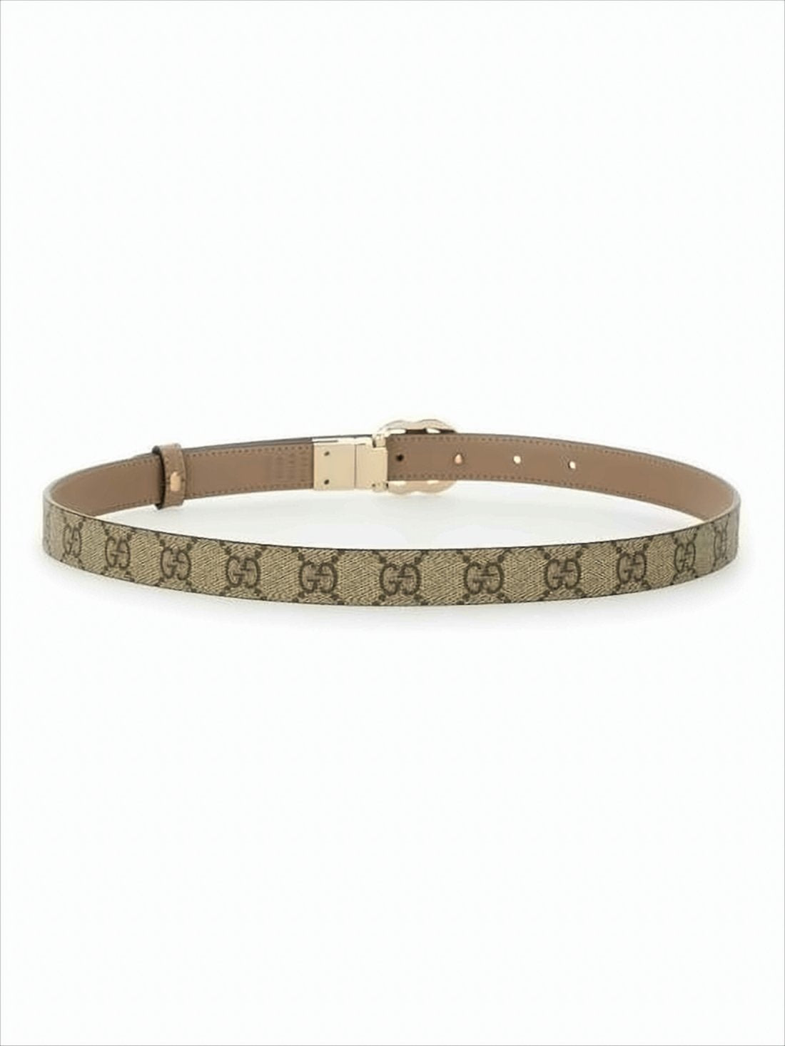 Canvas Monogram Belt with Double-G Buckle