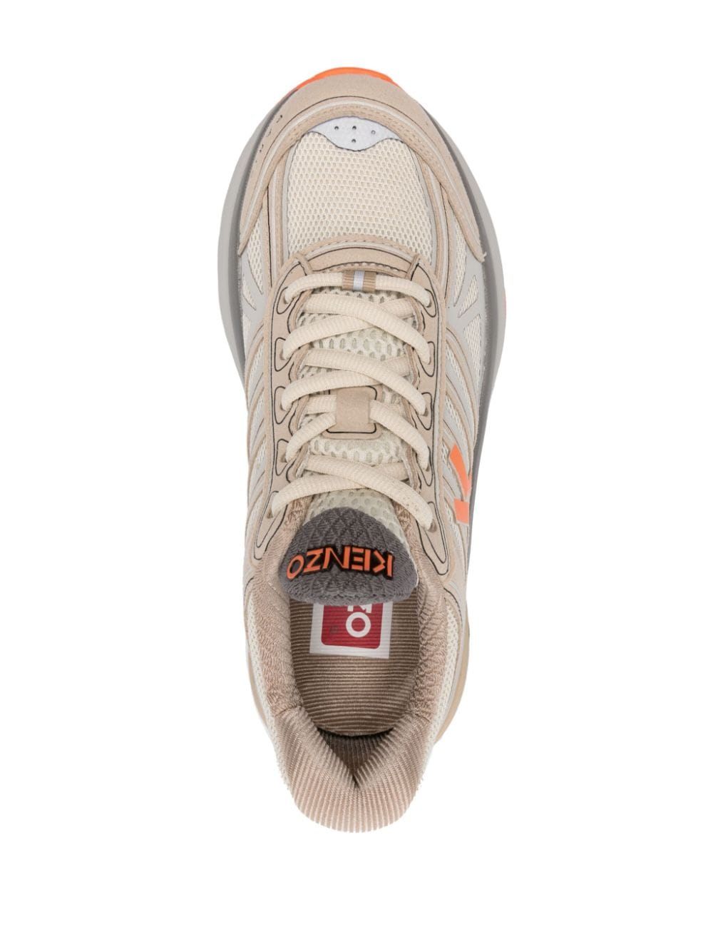 Multi-Panel Light Beige Sneakers