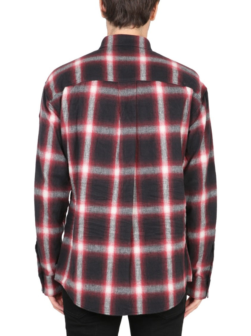 Checkered Logo Print Shirt