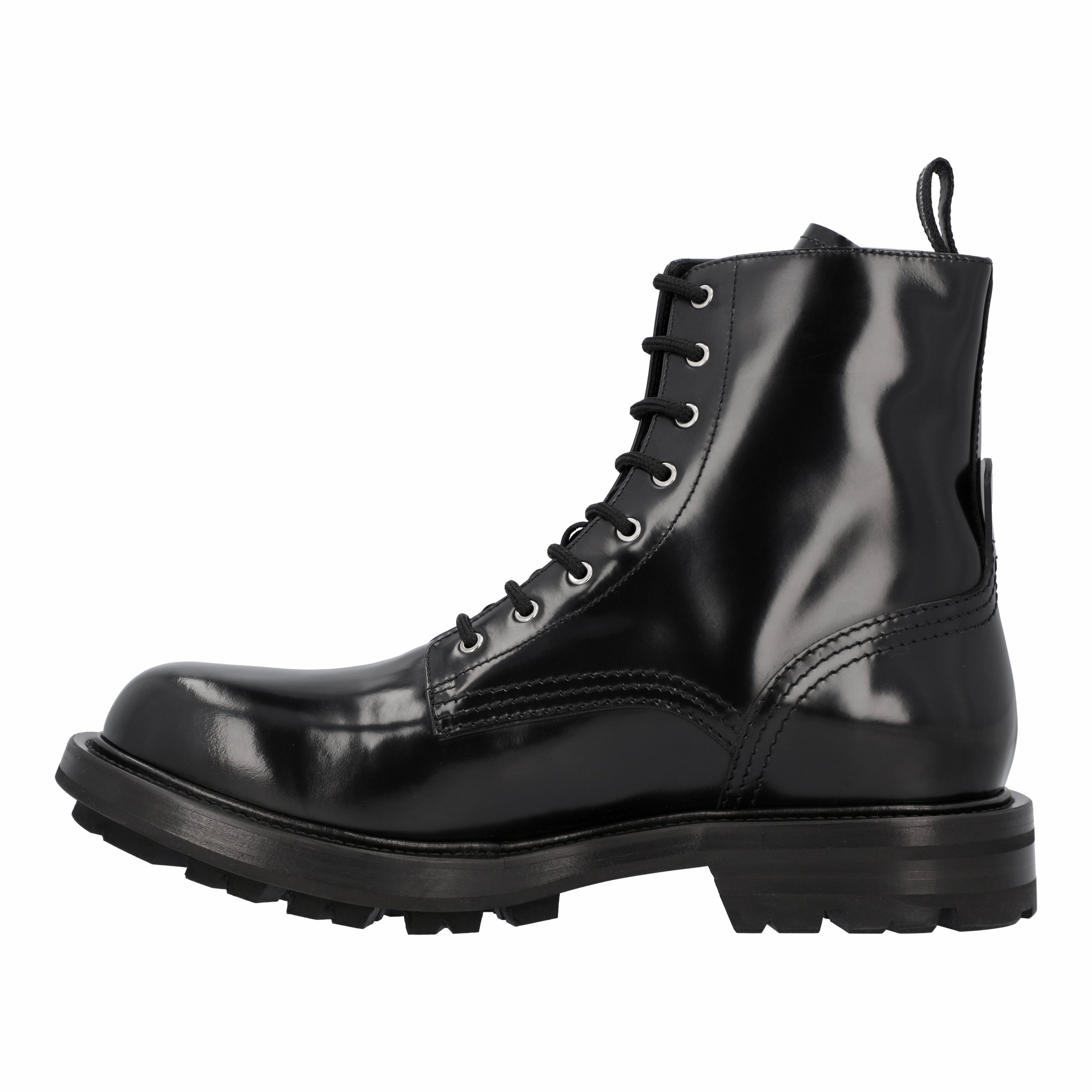 Smooth Leather Combat Boots