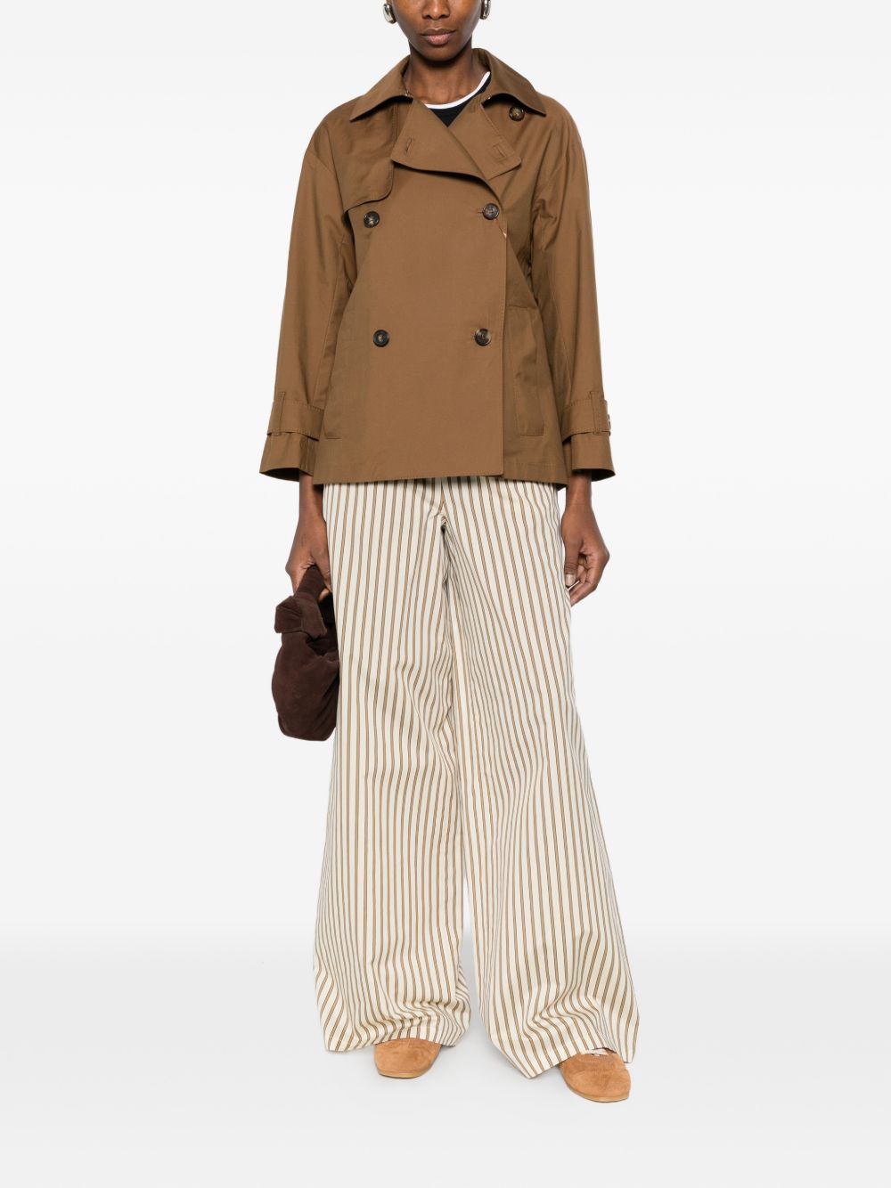 Wide-leg Striped Trousers