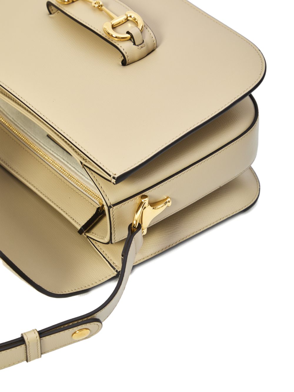 Structured Shoulder Bag With Gold-Tone Horsebit Detail
