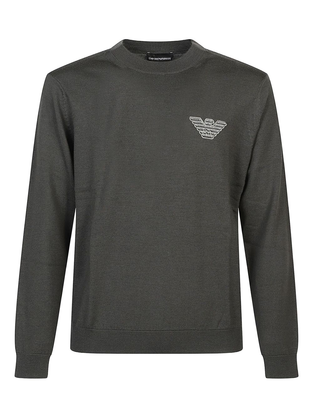 Crew Neck Sweater In Soft Grey Wool