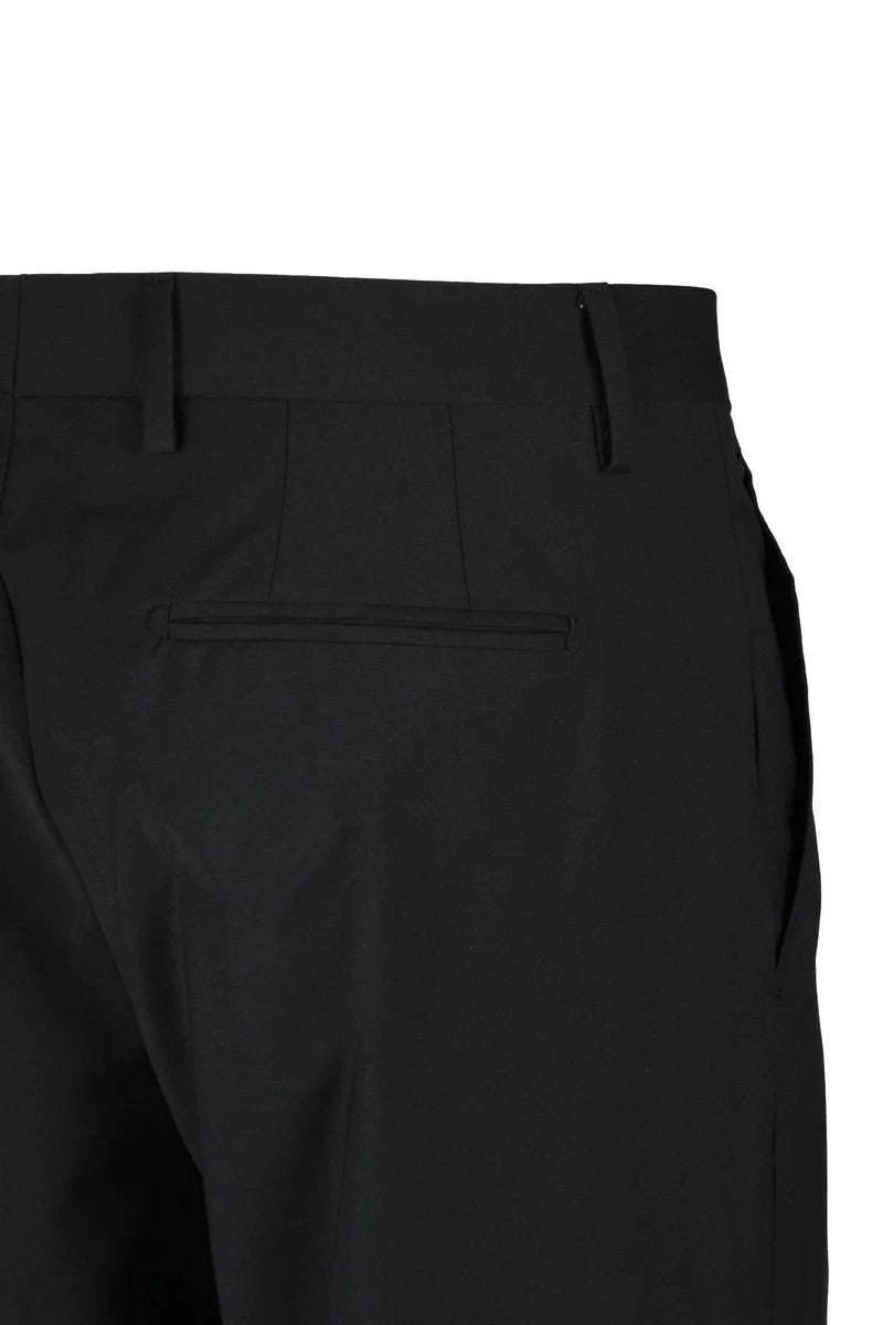Wool Stretch Pants - Black