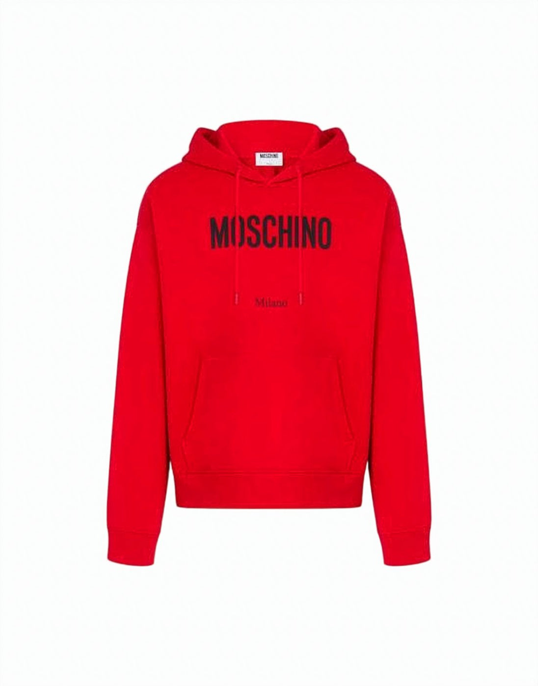 Red Hoodie with Bold Logo and Classic Fit