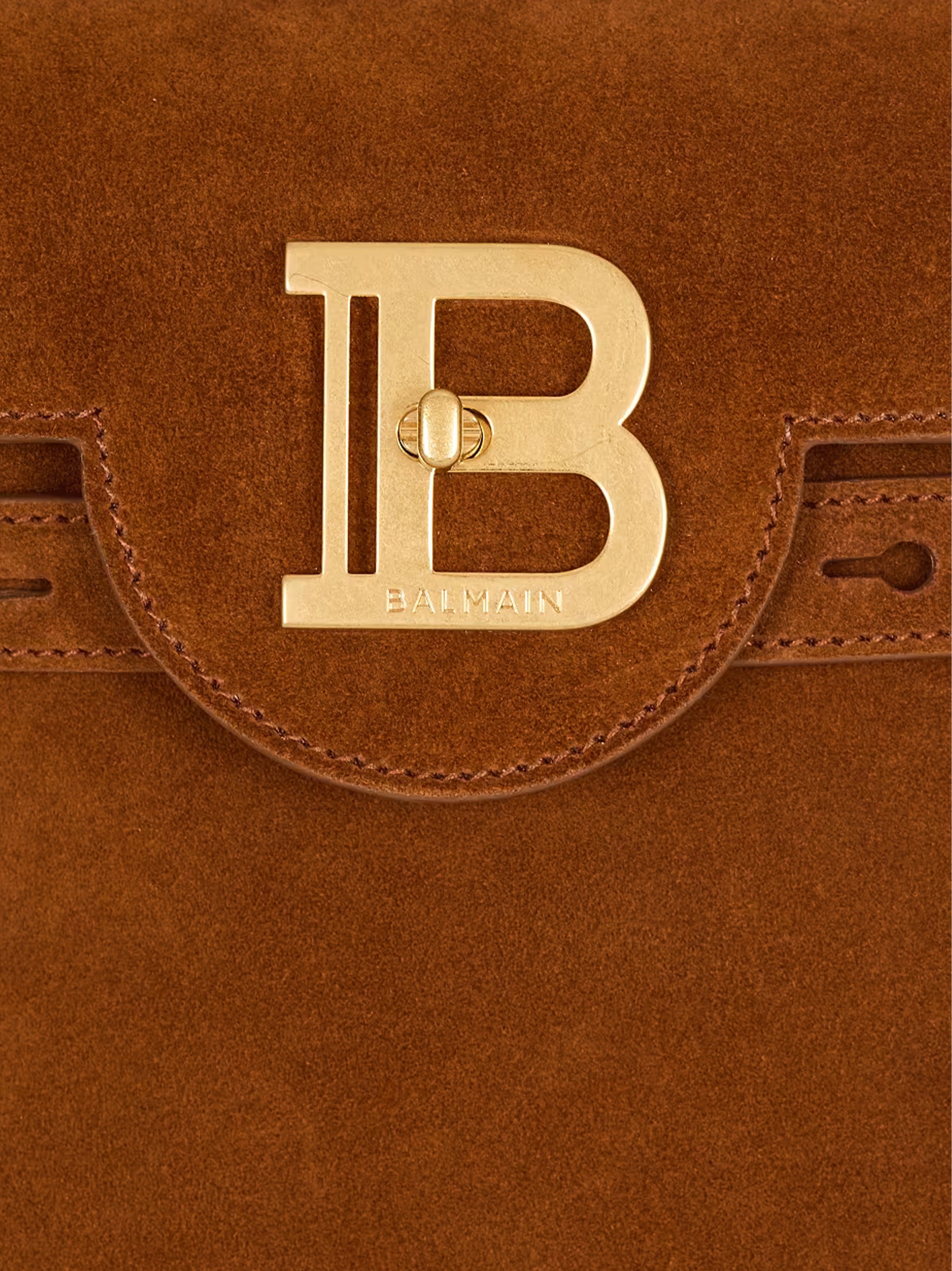 Medium Structured Suede Handbag Leather Accents
