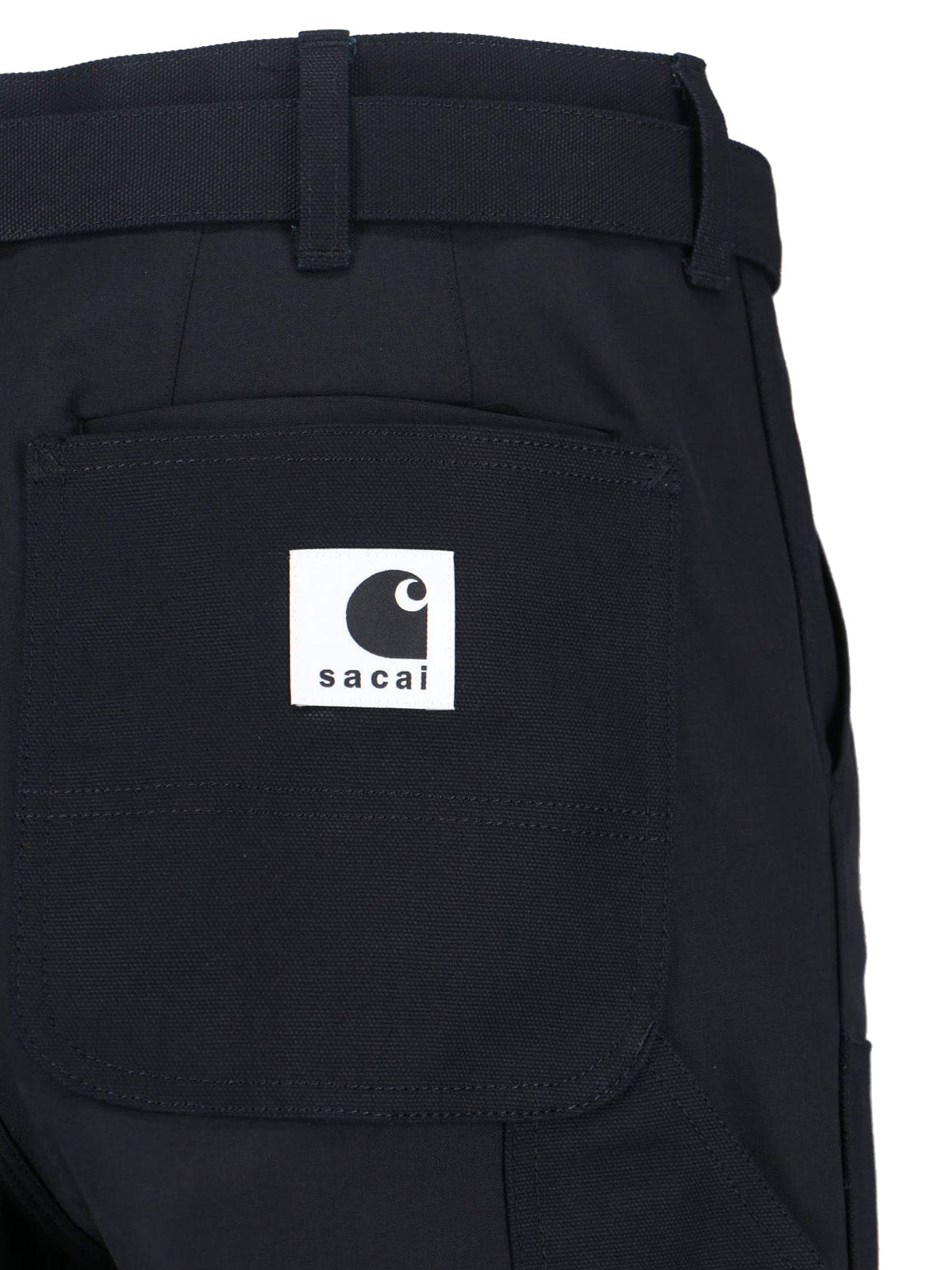 Double Knee Pants Sacai X Carhartt Wip With Belted Mid-Rise