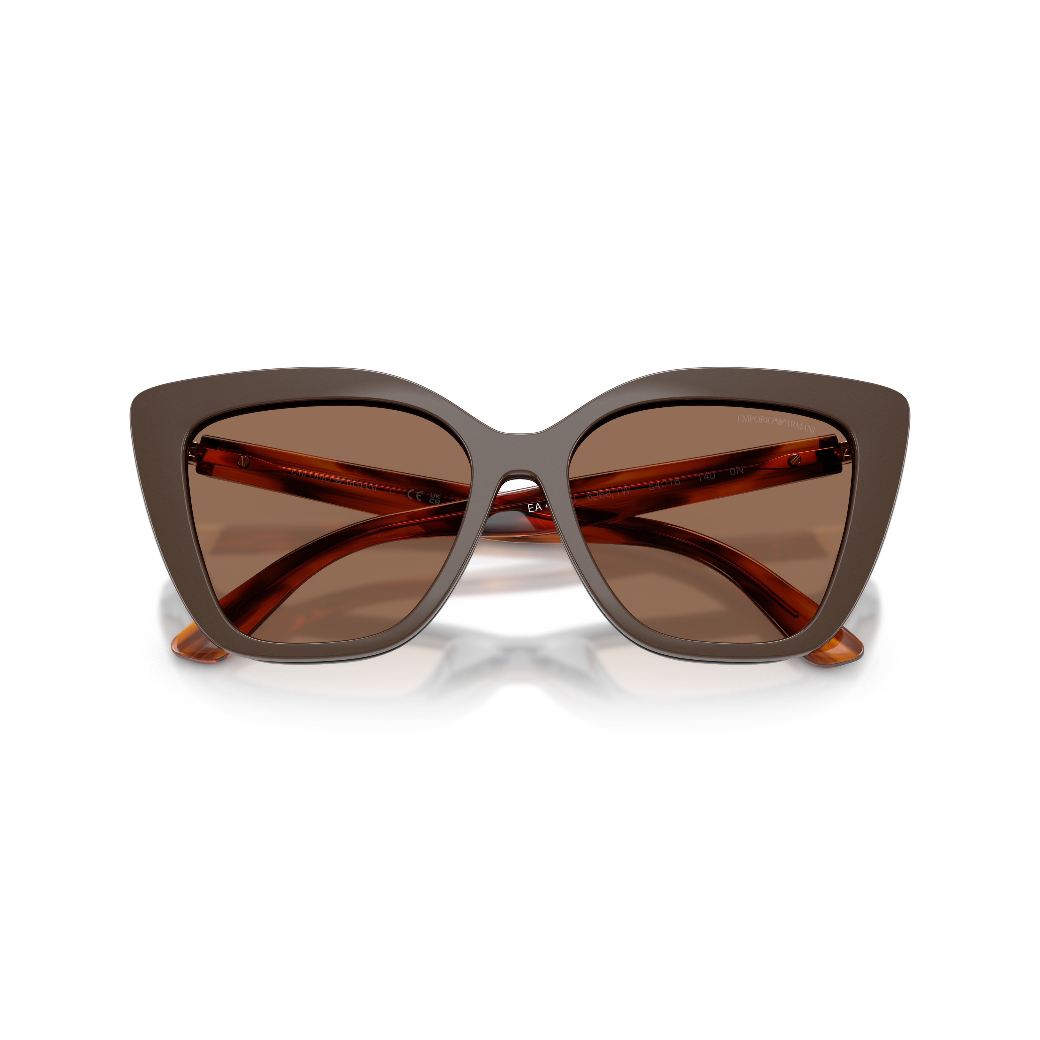 0ea4254u Oversized Cat-Eye Sunglasses with Tortoiseshell Temples