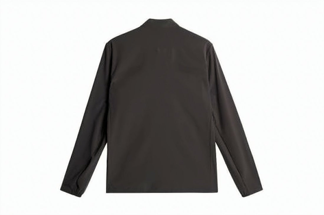 Streamlined Black Jacket with High Collar
