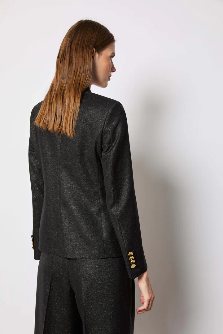 Ilaria Black Lurex Tailored Jacket