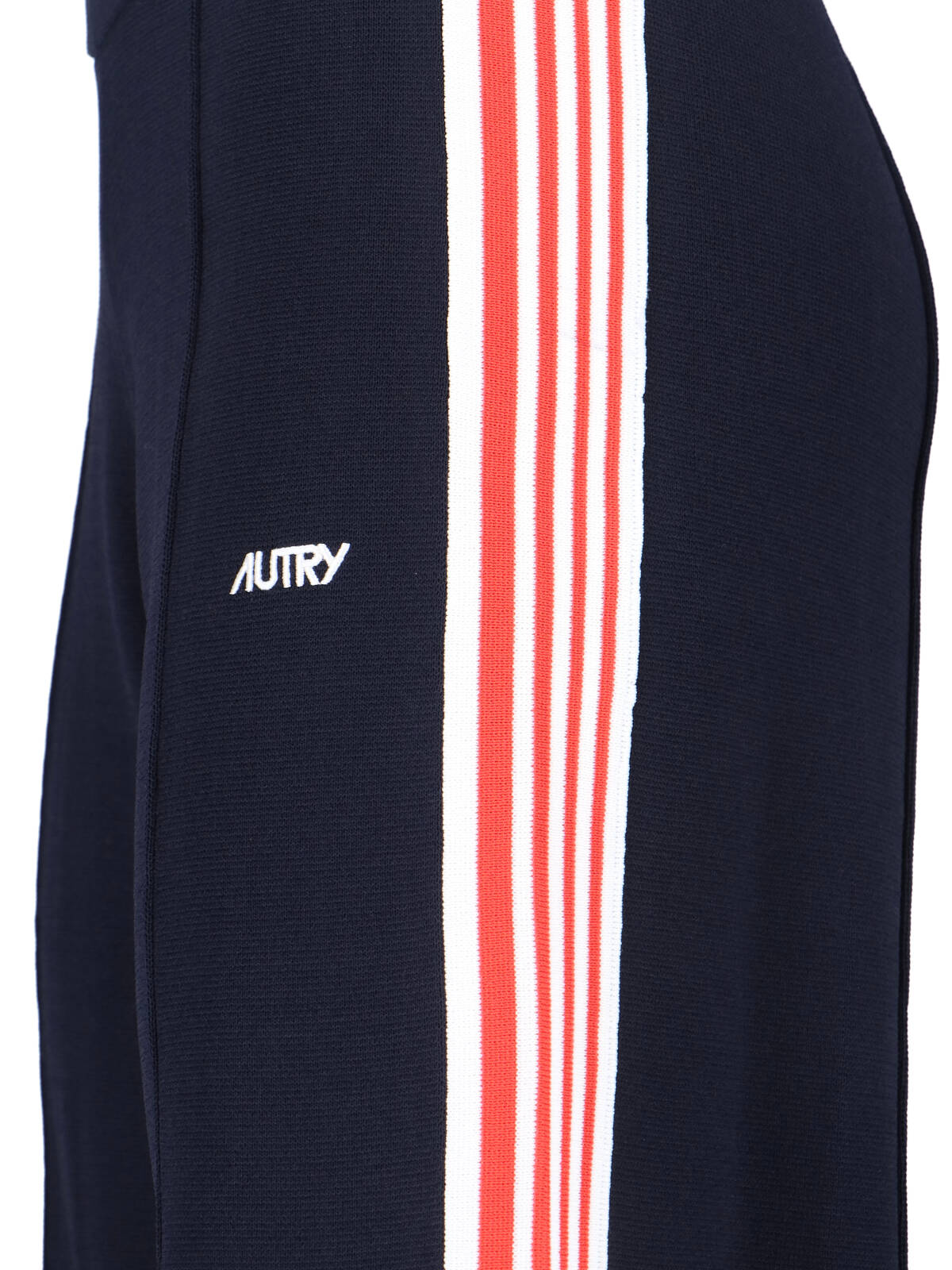Navy Logo Sweatpants with Contrast Side Stripes